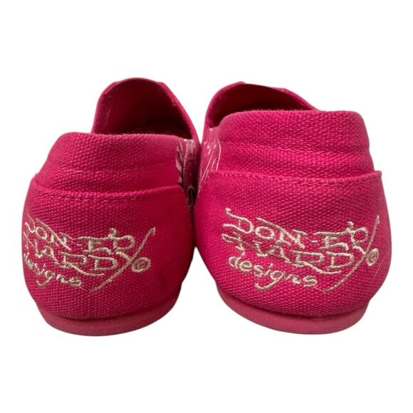 Ed Hardy Shoes Womens Size 8? Fuschia Bahamas Koi Fish Slip On Flats Colorful - Picture 5 of 10